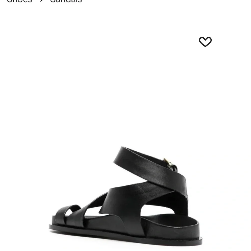 A. Emory Flat Leather Jalen Sandals - Picture 3 of 8